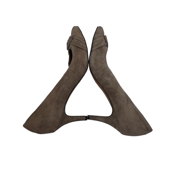 GJD Ginnie Johansen Design Suede Taupe Pointed Toe Pumps Size 8 Women’s - Picture 6 of 9
